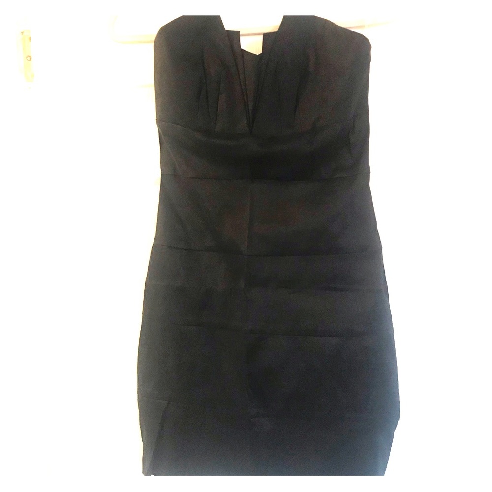 NWT Black bodycon mini strapless dress-sz 4